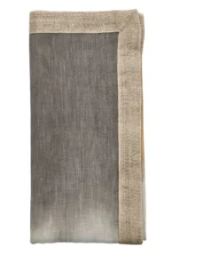 Kim Seybert THE TABLE SOLSTICE NAPKIN GREY & BEIGE