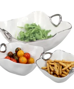 Pampa Bay SERVING HANDLE BOWL SILVER TRIM