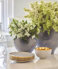 Aerin ELIA DESSERT PLATE SET DOVE