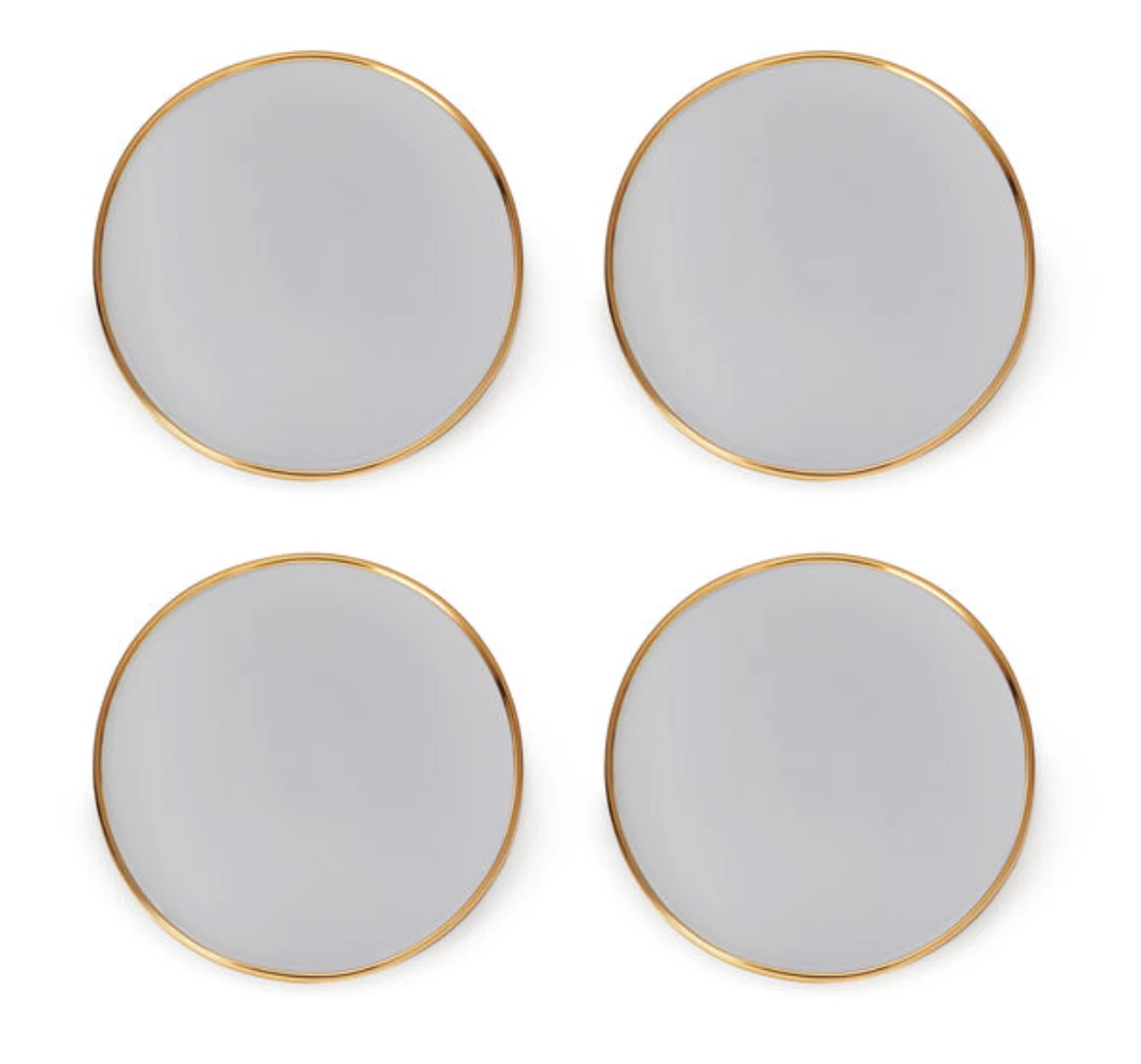 Aerin ELIA DESSERT PLATE SET DOVE