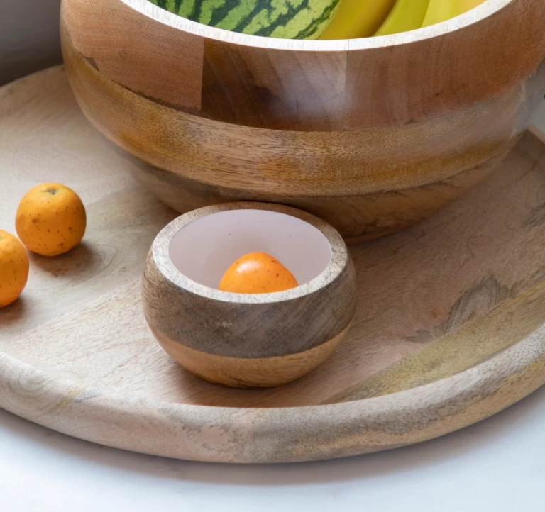 Be Home MANGO WOOD & ENAMEL DIP BOWL