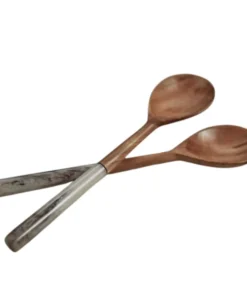 Zodax SERVING MANGO & RESIN WOOD SALAD SERVERS TAUPE