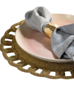 Blue Pheasant THE TABLE ARIA BEADED GOLD PLACEMAT