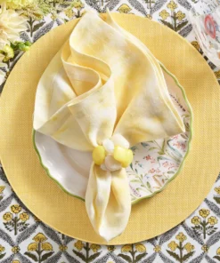 Kim Seybert SEA STONE NAPKIN RING SET THE TABLE