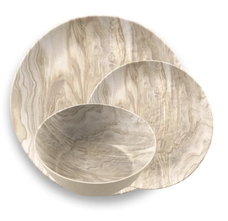 TarHong FAUX WOOD NATURAL MELAMINE COLLECTION