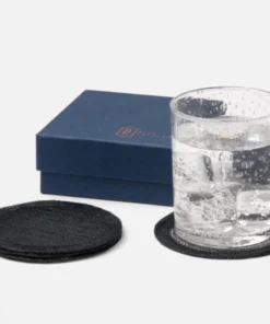 Blue Pheasant WINE & BAR JUNE DARK NAVY COASTER SET OF 4