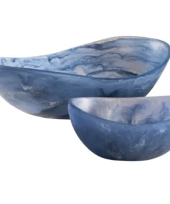 CDMX Design ALMOND RESIN BOWL AZUL