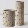 CDMX Design CONFETTI TRAVERTINE VASES