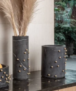 CDMX Design THE HOME CONFETTI MARBLE STUD VASES