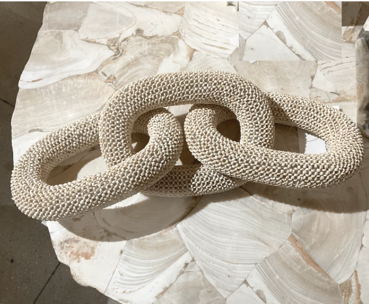Palecek THE HOME COASTAL BEAD CHAIN LINK SCULPTURE