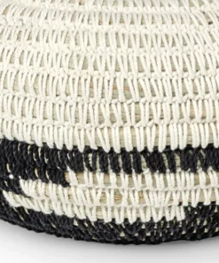 Palecek SEAGRASS BLACK AND WHITE VIGGO URNS