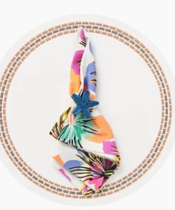 Mode Living JUNE STITCHED PLACEMAT SET BEIGE & TAUPE