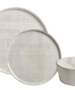 Merritt CAMBRIA LINEN MELAMINE DINNERWARE BEIGE
