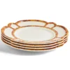 Two's Company BAMBOO RIM MELAMINE DINNERWARE S/4 | NATURAL