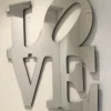 EYE CANDY LOVE SQUARE MIRROR ART | SILVER WALL DECOR