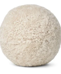 Natures Collection THE HOME SHEEPSKIN BALL PILLOWS PEARL