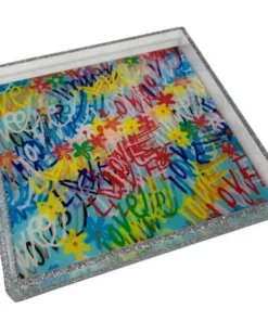 EYE CANDY TRAYS LAYERED LOVE ACRYLIC VANITY TRAY