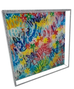 EYE CANDY TRAYS LAYERED LOVE ACRYLIC VANITY TRAY