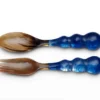 Lily Juliet SERVING MARDI GRAS RESIN SERVERS COBALT BLUE