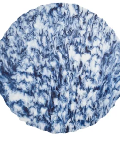 Kim Seybert THE TABLE WAVES PLACEMAT WHITE & NAVY