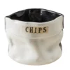 Style Union Home SERVING CERAMIC CHIP BOWL | BLACK & WHITE