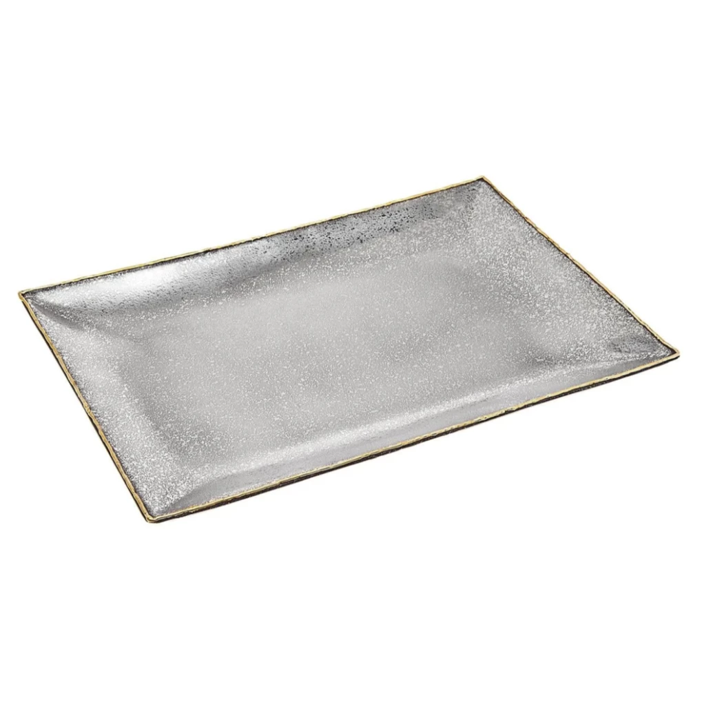 Godinger (GOD) SERVING GOLDEN FROST TRAY 12" X 8"