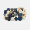 Blue Pheasant NICOLE MIXED BEAD NAPKIN RING SET/4 THE TABLE