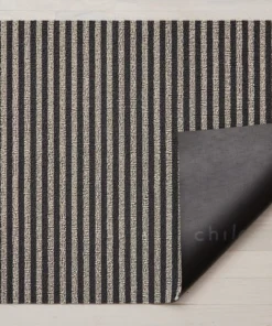 Chilewich FURNITURE IN/OUTDOOR FLOORMAT | BRETON STRIPE SHAG | GRAVEL