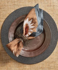 Kim Seybert SPRAY NAPKIN RING BEIGE, TAUPE & GRAY