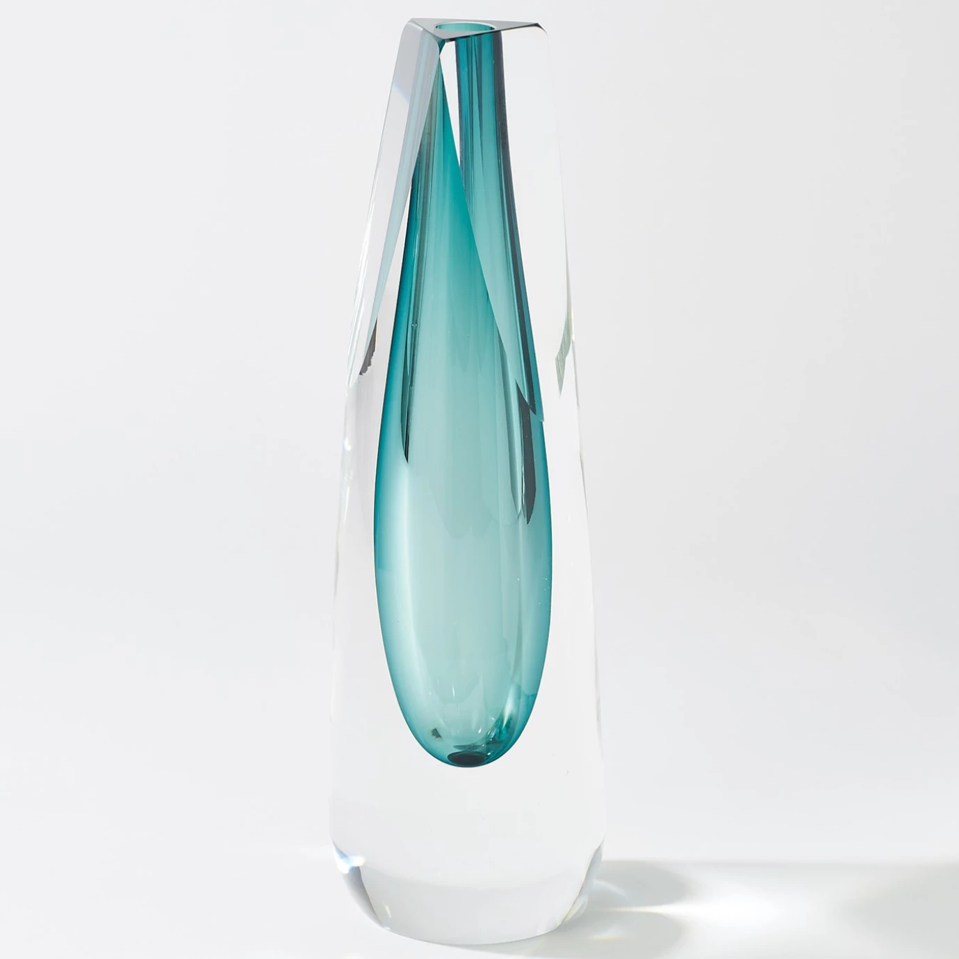 Global Views THE HOME TRIANGLE CUT VASE AZURE