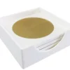 Tizo CIRCLE IN A SQUARE COASTER | WHITE/GOLD | SET OF 4