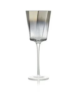 Kim Seybert DRINKWARE HELIX SILVER GLASSWARE