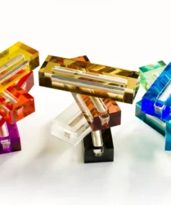 Apeloig Collection JUDAICA ACRYLIC MEZUZAH CASE | SILVER | SMALL