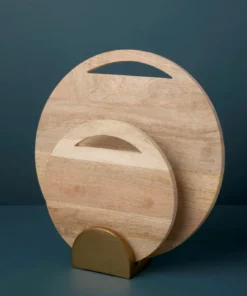 Be Home SERVING WOOD CHEESEBOARDS WITH GOLD STAND
