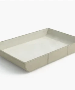 Global Views CURVED CORNER TRAY | LIGHT GREY