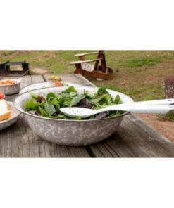 Golden Rabbit ENAMEL CATERING BOWL SERVING