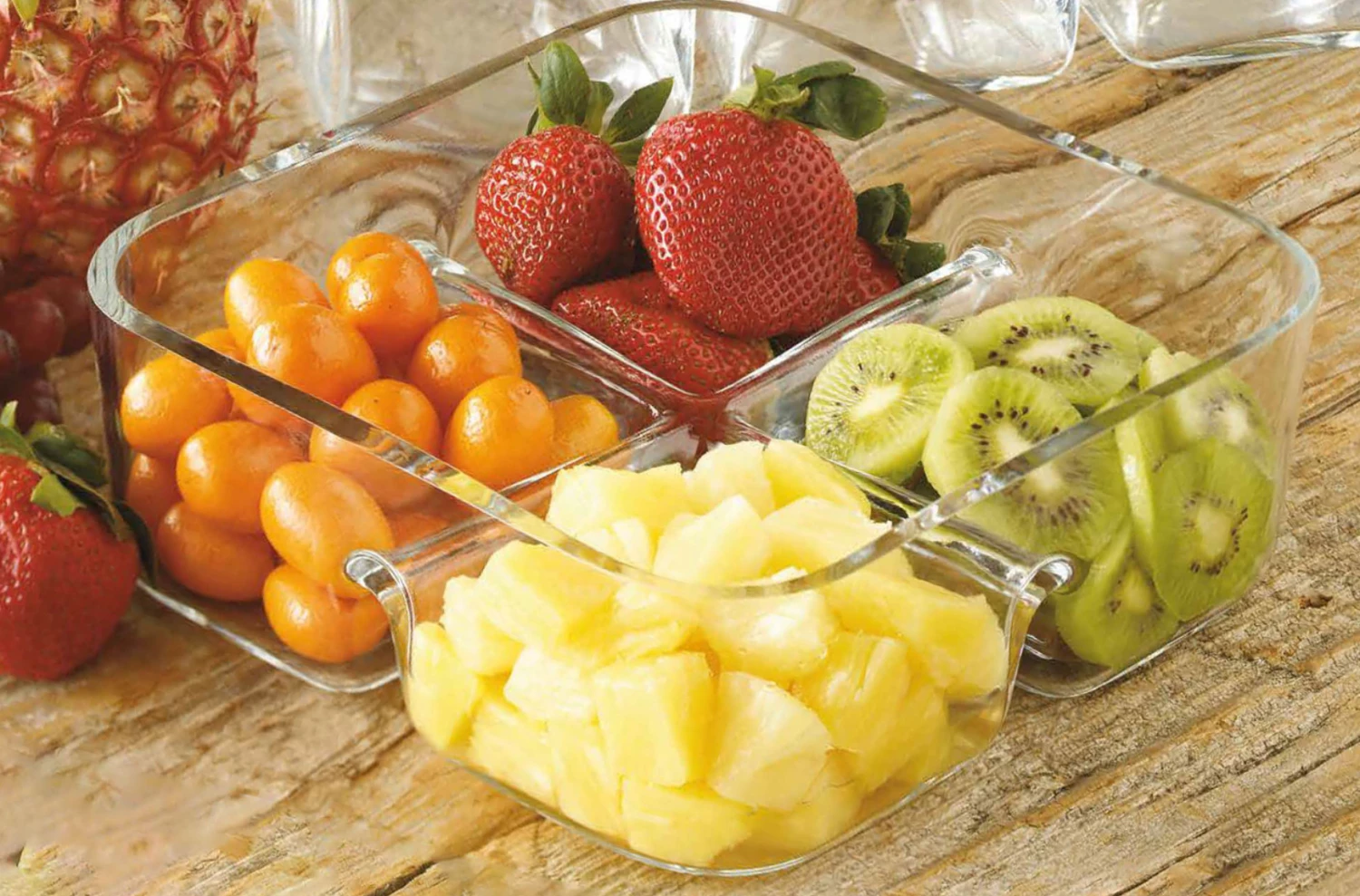 Majestic Gifts/Barski RELISH FOUR PART DISH SERVING