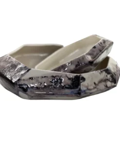 Lauren HB Studio POLYGON STONE SERVING BOWLS