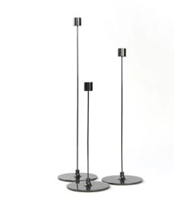 Gentner Design CANDLELIGHT PIN CANDLESTICKS | SET 3 | DARKENED BRASS