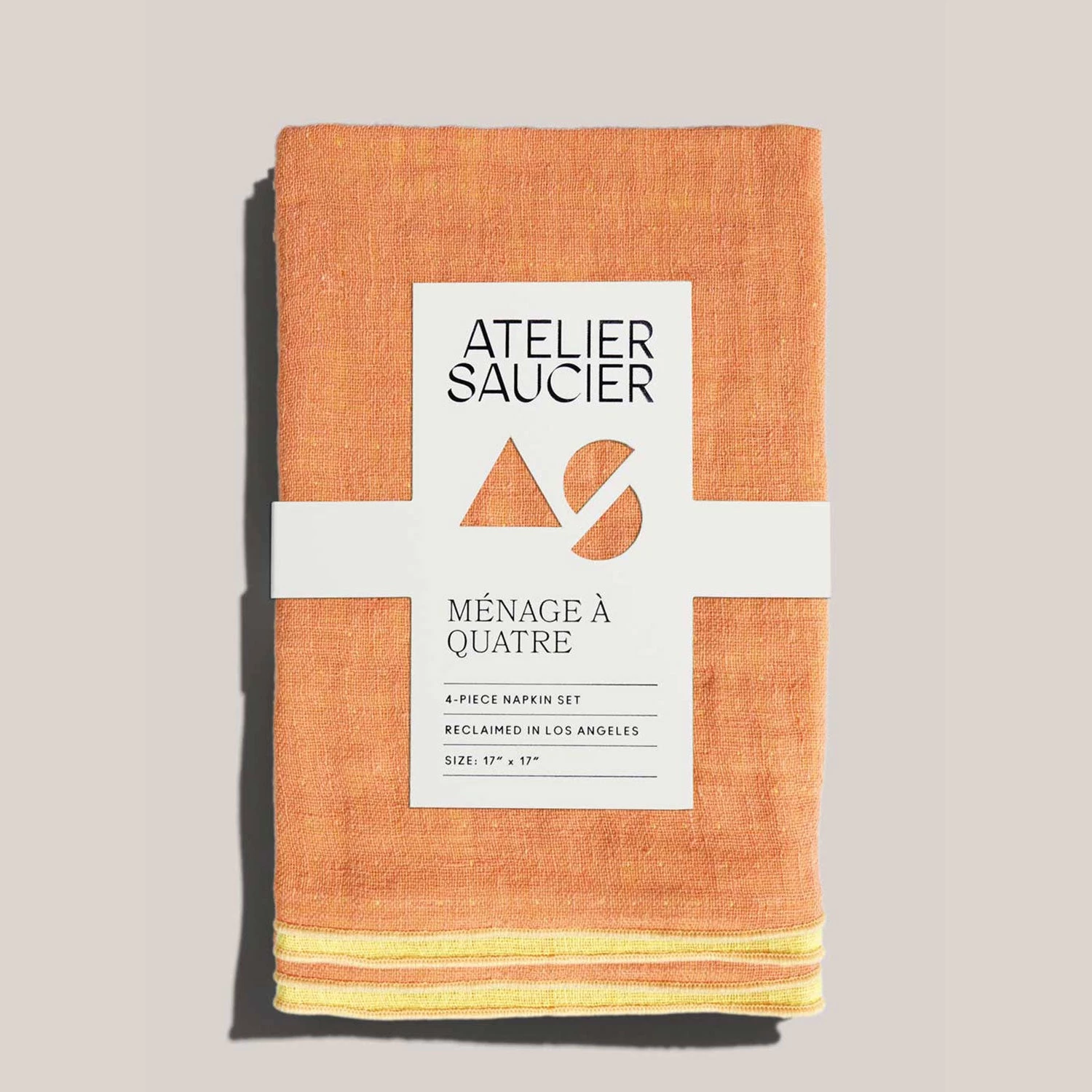 Atelier Saucier THE TABLE CREAMSICLE LINEN NAPKIN SET