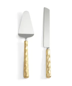 Michael Wainwright SERVING TRURO GOLD CAKE KNIFE & SERVER SET