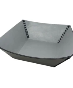 MooMoo Designs LEATHER STITCHED TRAY SET GREY