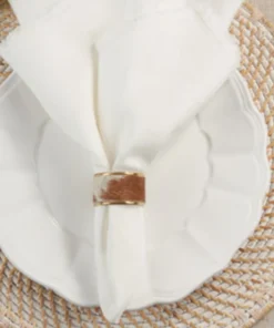 Saro Trading Company HIDE NAPKIN RING SET THE TABLE