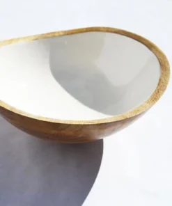 Be Home MANGO WOOD & ENAMEL BOWL | XL 17.5" SERVING