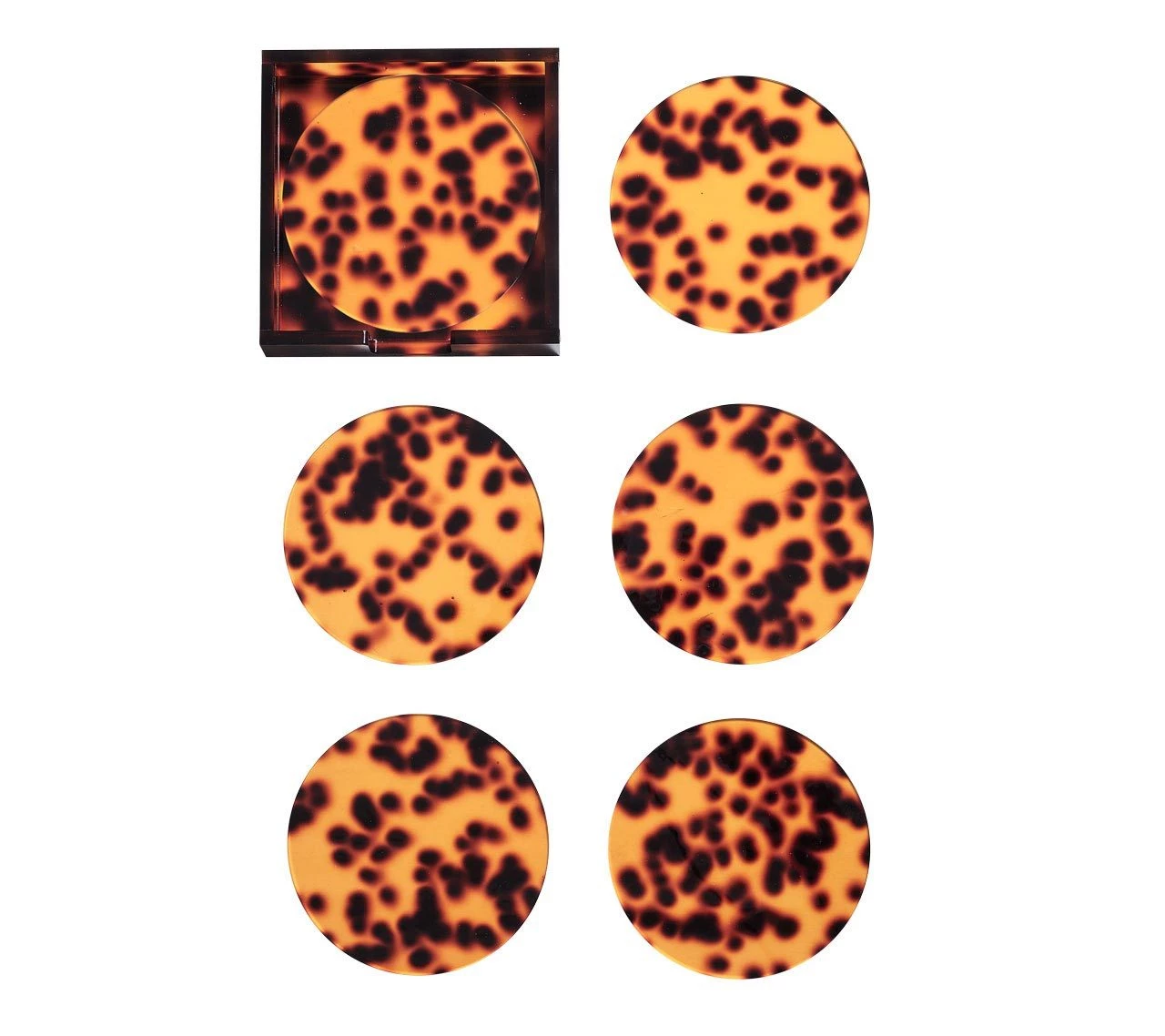 Kim Seybert WINE & BAR TORTOISE COASTERS | SET OF 6