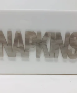 EYE CANDY ACRYLIC NAPKIN HOLDER | MARBLE LETTERS