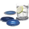 Olympus / Bartky Minerals WINE & BAR AGATE COASTER SET | BLUE